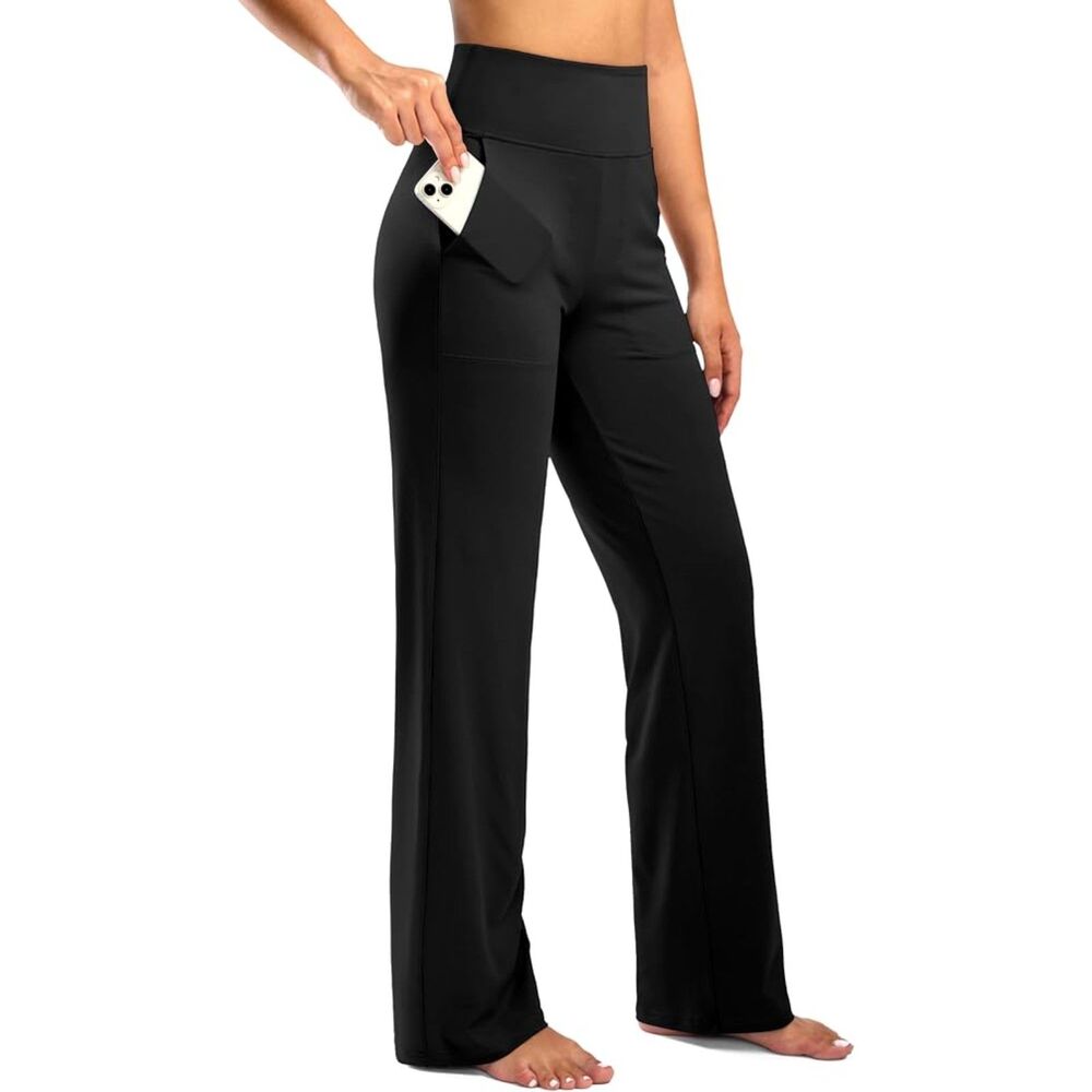 NWT G Gradual Black Wide Leg Yoga Pants